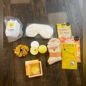 Self Care Bundle! Yetti, bracelet, scrunchy, face masks, sleeping mask & more!